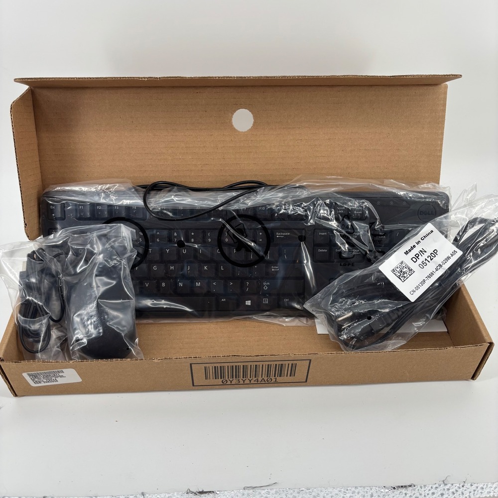 Dell Wired Keyboard and Mouse Combo Unisex OS Black KB216 MS116 USB